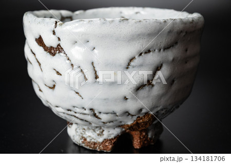 鬼萩 割（十文字）高台茶碗1｜萩焼 北浜山・渋谷泥詩 作の力強い抹茶碗 134181706