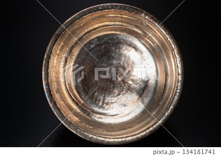 赤楽嶋台茶碗 金銀一双9|川崎和楽 作・華やかな楽焼の対茶碗 赤楽嶋台茶碗 金銀一双9|川崎和楽 作・華やかな楽焼の対茶碗 134181741