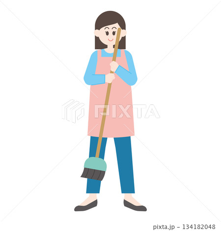 家事労働 掃除 家事労働 掃除 134182048