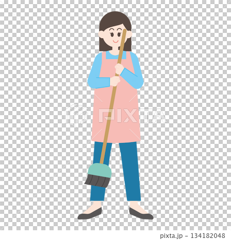 家事労働 掃除 家事労働 掃除 134182048