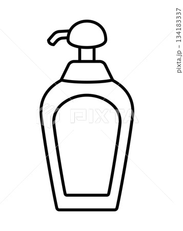 シンプルなボトル容器のイラスト 134183337