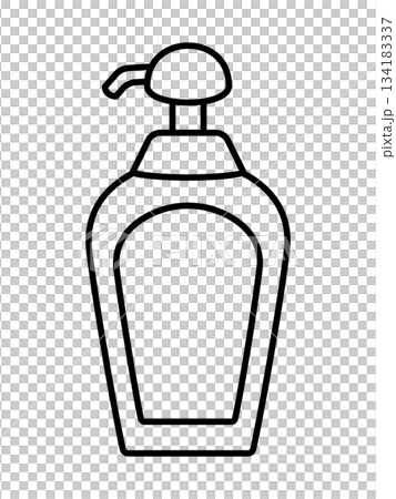 シンプルなボトル容器のイラスト 134183337