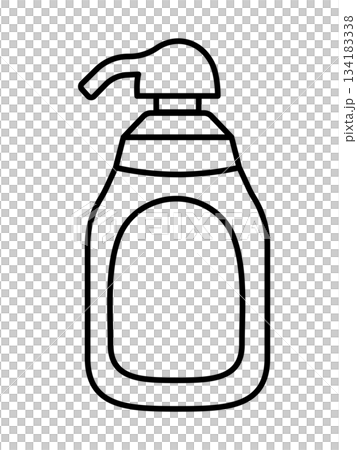 シンプルなボトル容器のイラスト シンプルなボトル容器のイラスト 134183338