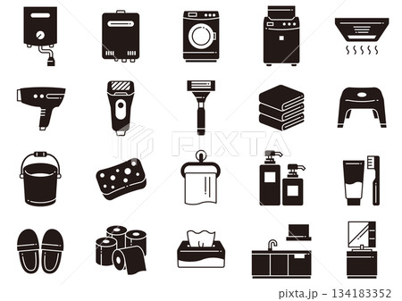 水廻りアイコン05 Bathroom/Kitchen Areas Icons 水廻りアイコン05 Bathroom/Kitchen Areas Icons 134183352