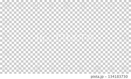 シンプルな線画の花フレーム(ライトグレー) 134183730