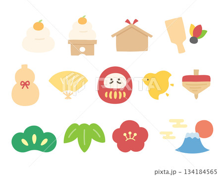 お正月・正月イラストセット 134184565