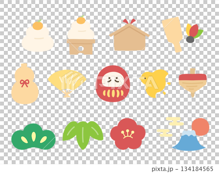 お正月・正月イラストセット 134184565