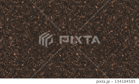 ダークブラウンの砕石テクスチャ背景 134184585
