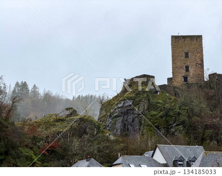 Esch-Sur-Sure, Wiltz, Grand Duche De Luxembourg, December 7, 2025, Historical stone fortress 134185033