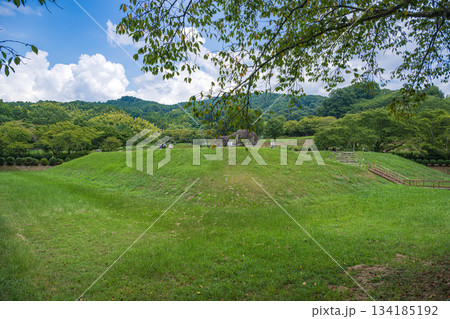 奈良 石舞台古墳 遠景 134185192