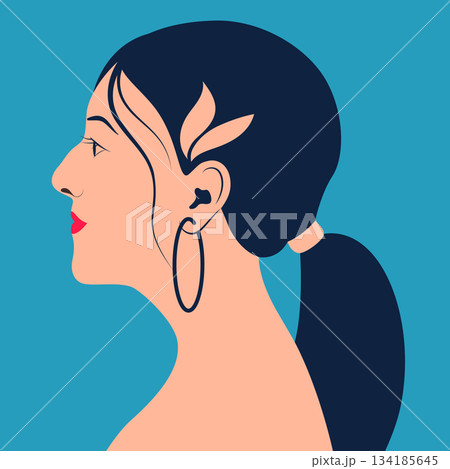 woman profile portrait 134185645