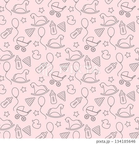 baby seamless pattern 134185646
