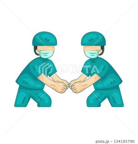 Illustration of medical team Illustration of medical team 134185790