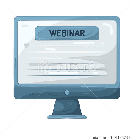 Illustration of webinar Illustration of webinar 134185798