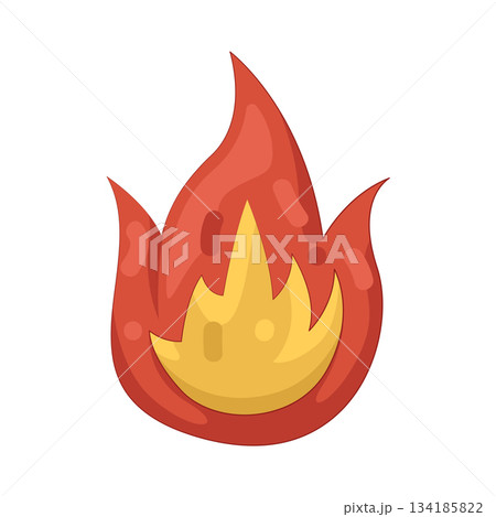 Illustration of flame 134185822