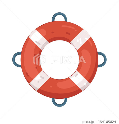 Illustration of lifebuoy Illustration of lifebuoy 134185824