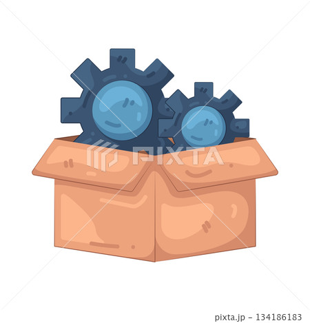 Illustration of gear Illustration of gear 134186183
