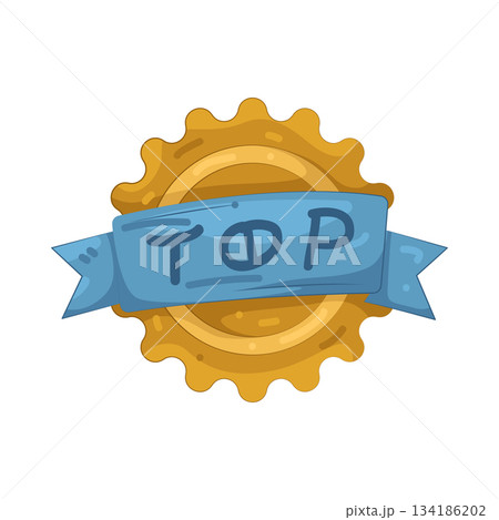 Illustration of top badge Illustration of top badge 134186202