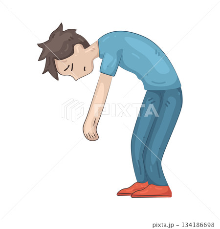 Illustration of tired  134186698