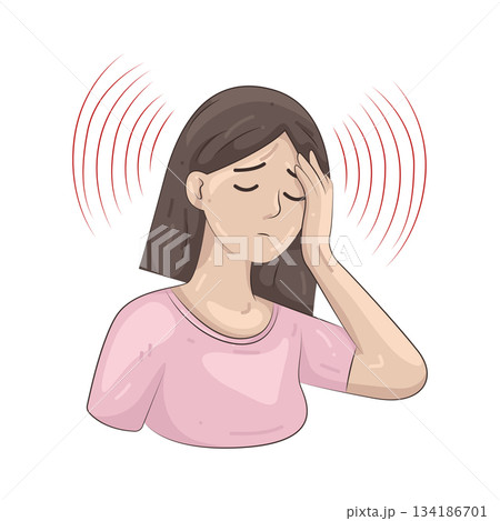Illustration of dizziness Illustration of dizziness 134186701