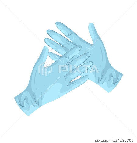 Illustration of rubber gloves  134186709