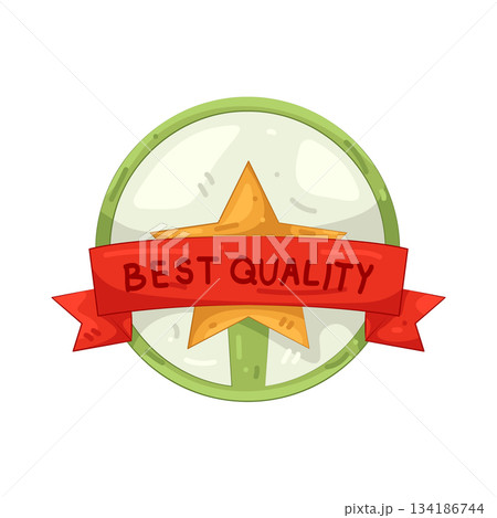 Illustration of best quality badge Illustration of best quality badge 134186744