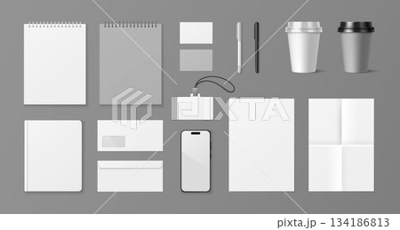 Corporate branding stationery mockup set Corporate branding stationery mockup set 134186813
