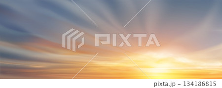 Heavenly sunrise sky with clouds 134186815