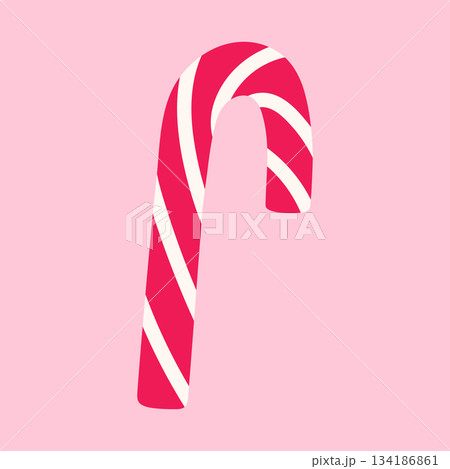 Cute candy cane 134186861