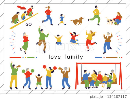 家族のイラスト素材集 134187117