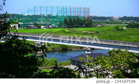 水郷線の線路　茨城県水戸市 134187536
