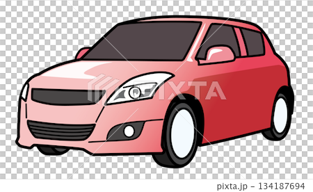 赤い自動車 赤い自動車 134187694