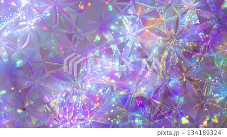 ホログラフィックに輝く幾何学模様の壁紙10 ホログラフィックに輝く幾何学模様の壁紙10 134189324