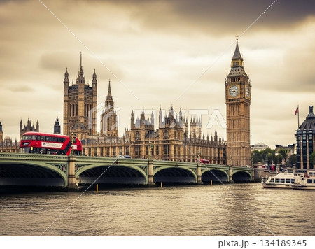 【AI生成】二階建てバス - double-decker bus 2933004 134189345