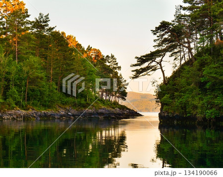 Fjord landscape near Bergen, Norway 134190066