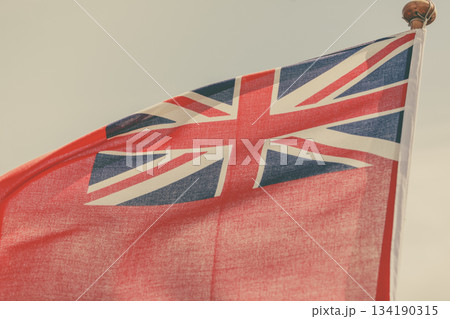 uk red ensign the british maritime flag flown from yacht 134190315