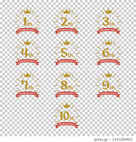 Anniversary Icon Set Anniversary Icon Set 134190403