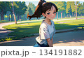 公園の少女 134191882