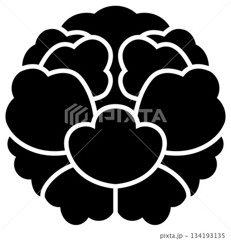 多羅尾光俊の家紋です。変わり大割牡丹といいます。 134193135