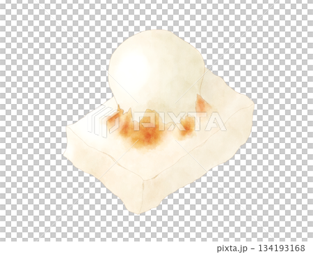 焼いた黄色っぽいおもち 水彩 134193168