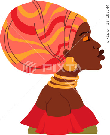portrait of an African woman with natural features portrait of an African woman with natural features 134193344