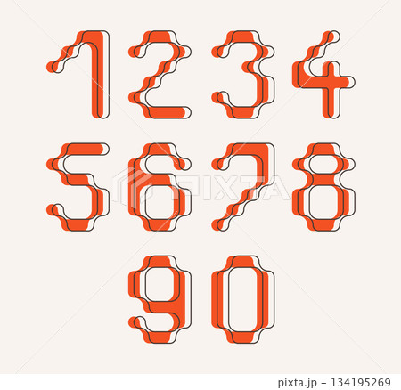 set of numbers from 0 to 9 with black liquid connected circle dots. metaballs pattern on white. abstract geometric shapes collection Point movement flat icon set of numbers from 0 to 9 with black liquid connected circle dots. metaballs pattern on white. abstract geometric shapes collection Point movement flat icon 134195269