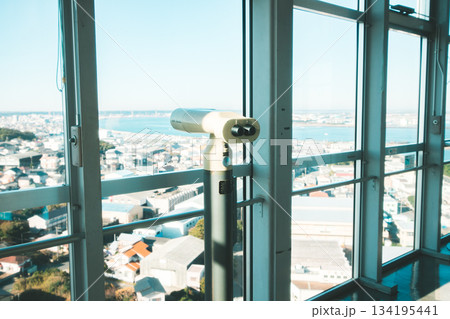 展望台の望遠鏡 展望台の望遠鏡 134195441