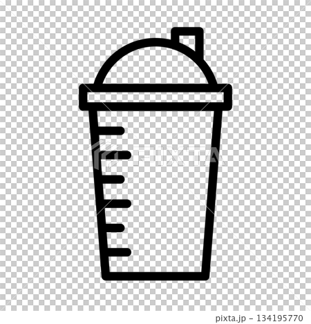 Protein shaker icon simple design 134195770