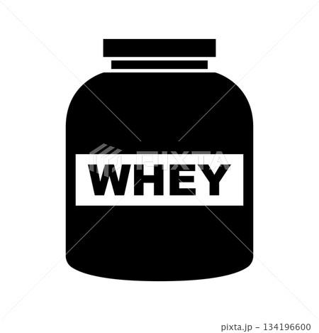 ホエイプロテインのシルエット 134196600