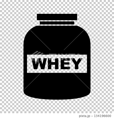 ホエイプロテインのシルエット 134196600