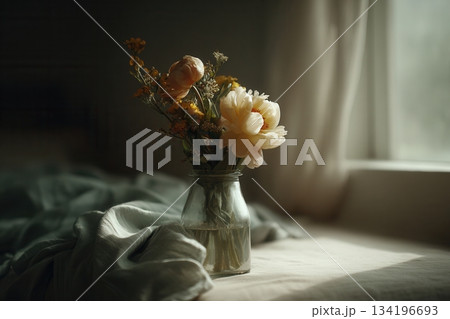 elegant floral postcard design 134196693