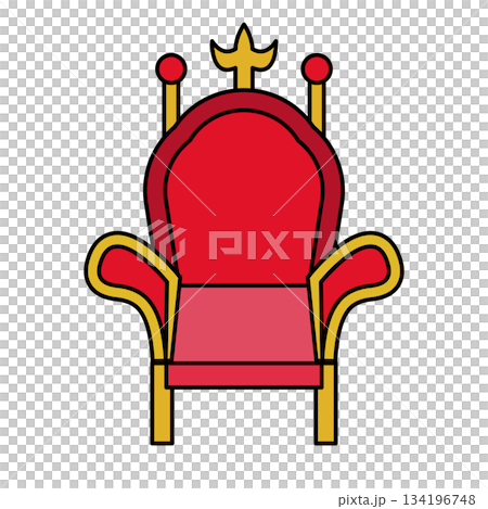 King's chair icon 134196748