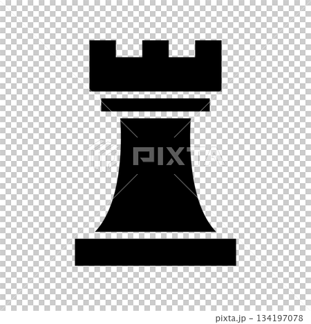 Chess rook silhouette icon 134197078