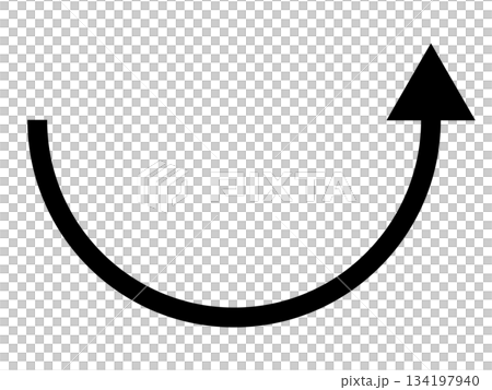 Curved arrow (semicircle) Curved arrow (semicircle) 134197940